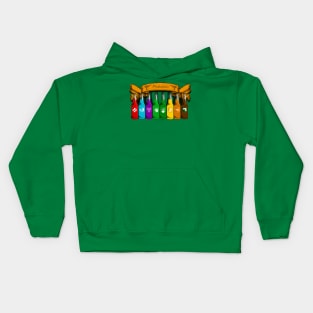 Zombie Perks Top Shelf Perkaholic on Leaf Green Kids Hoodie